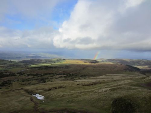 Rainbow and cloud over Hay-on-Wye
